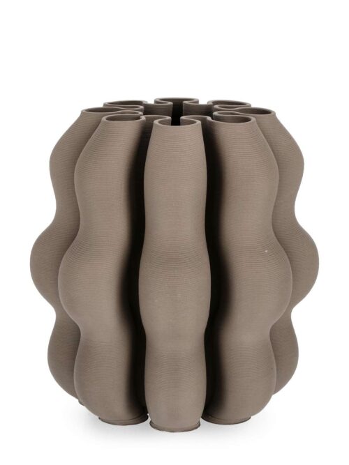 Vaso Rowan Tortora Ceramica Stampata in 3D Impermeabile
