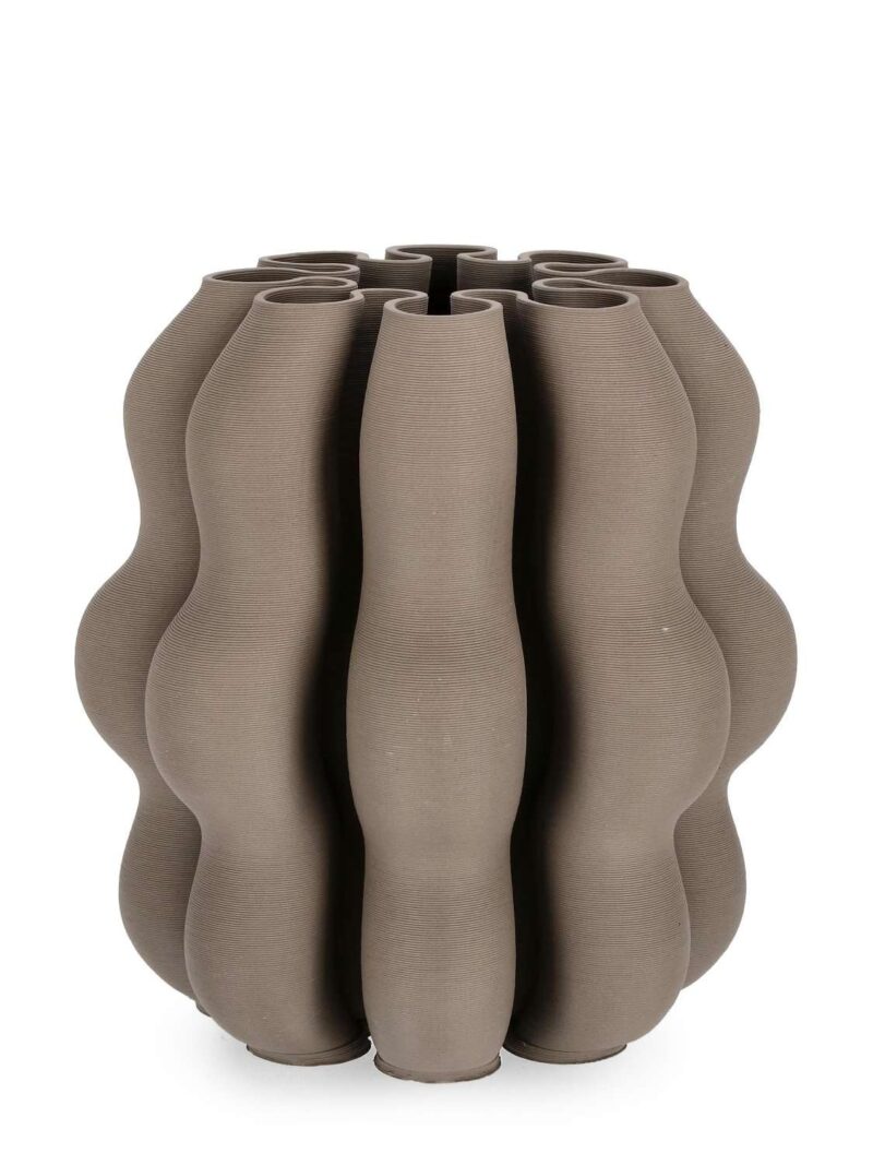 Vaso Rowan Tortora Ceramica Stampata In 3D Impermeabile