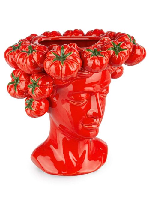 Vaso Gazpacho Lady Rosso h29 Ceramica Impermeabile
