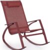 Poltrona Dondolo Con Piedi Demid Rosso Pepper