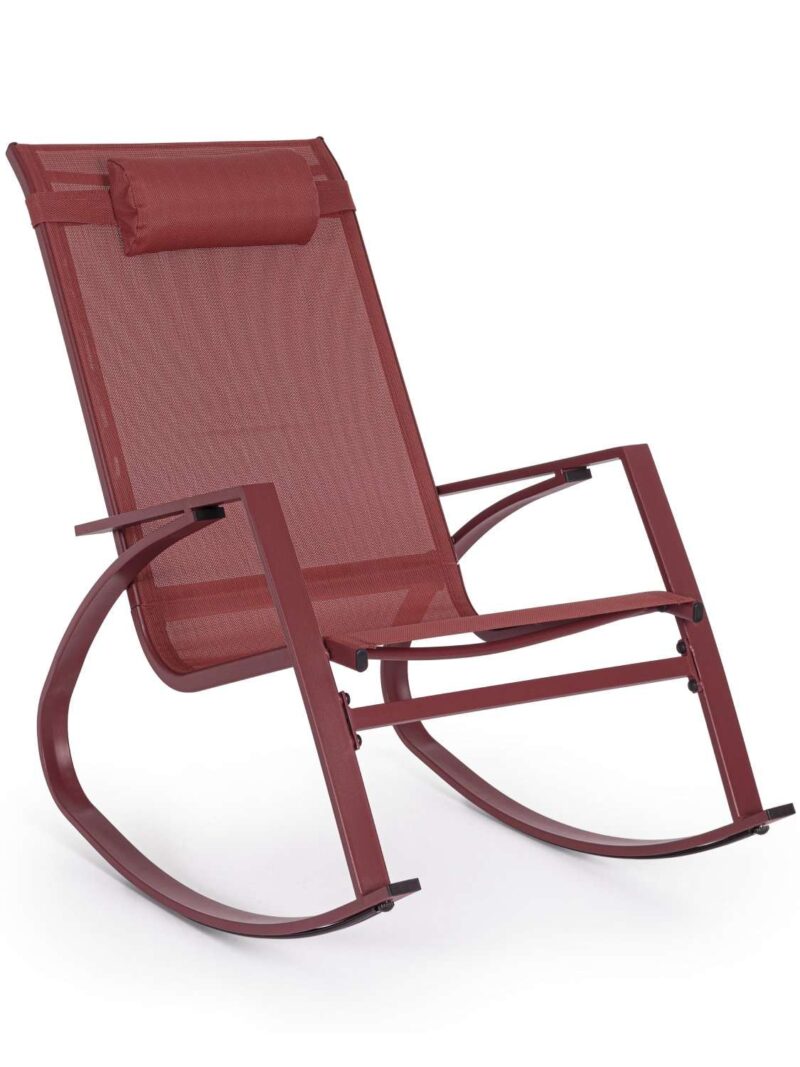 Poltrona Dondolo Con Piedi Demid Rosso Pepper