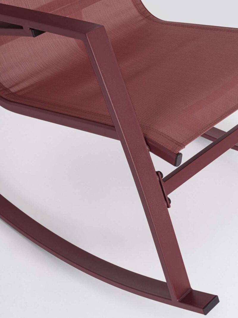 Poltrona Dondolo Con Piedi Demid Rosso Pepper