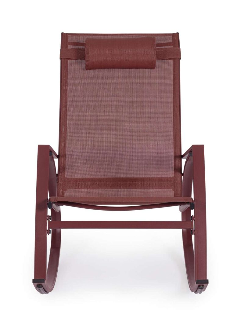 Poltrona Dondolo Con Piedi Demid Rosso Pepper