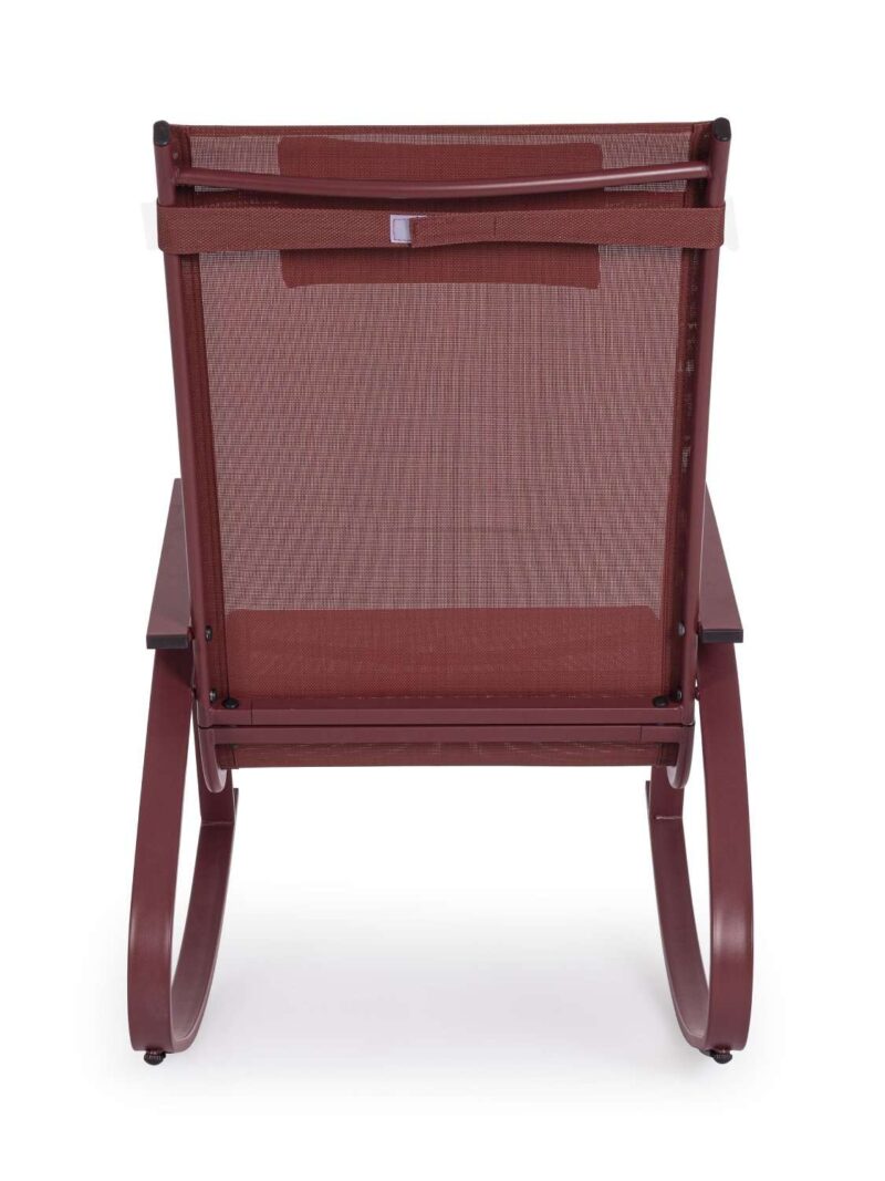 Poltrona Dondolo Con Piedi Demid Rosso Pepper