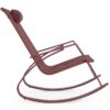 Poltrona Dondolo Con Piedi Demid Rosso Pepper