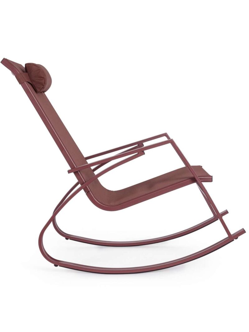 Poltrona Dondolo Con Piedi Demid Rosso Pepper