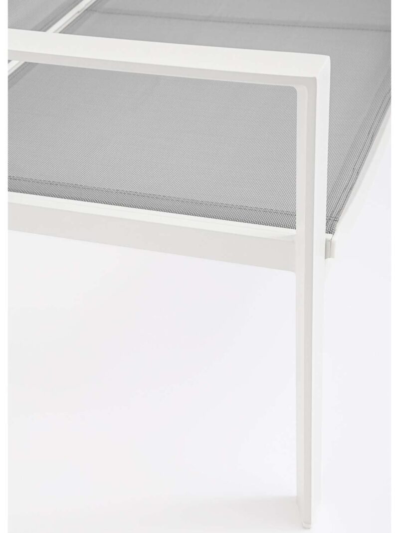 Salotto Kallen Bianco Set 4 Pezzi In Alluminio E Textilene