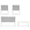 Salotto Kallen Bianco Set 4 Pezzi In Alluminio E Textilene