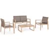 Salotto Kallen Naturale Set 4 Pezzi In Alluminio