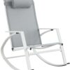 Poltrona Dondolo con Piedi Demid New Bianco