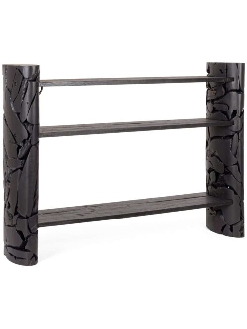 Consolle Arwood in Teak Riciclato Nero