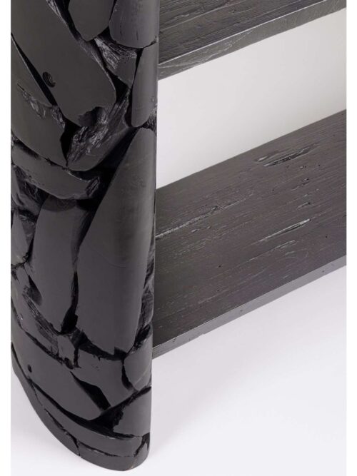 Consolle Arwood in Teak Riciclato Nero