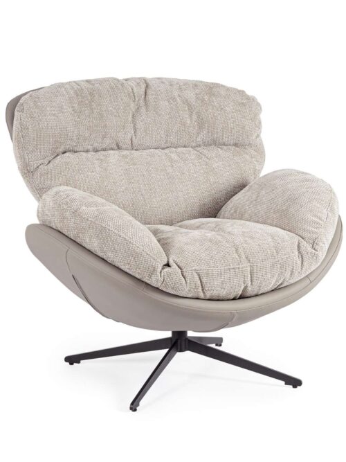 Poltrona Adinda Grigio Scuro/Tortora