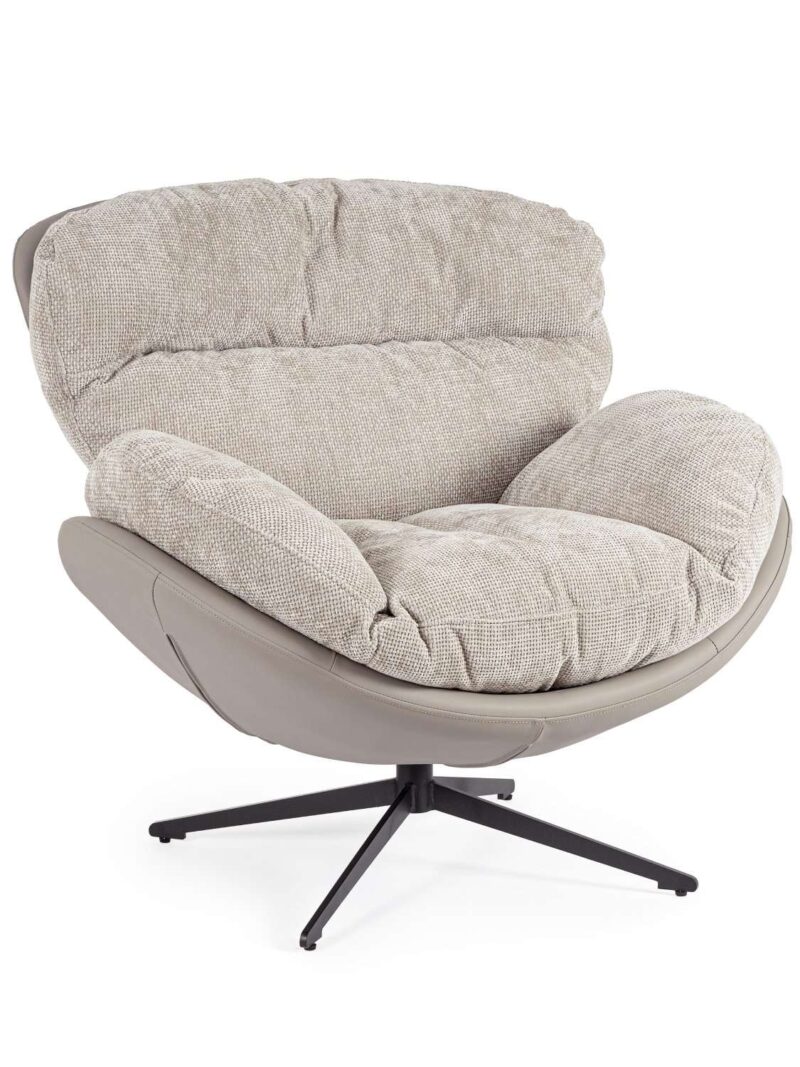 Poltrona Adinda Grigio Scuro/Tortora