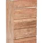 Cassettiera Aron con 5 Cassetti in Legno di Acacia