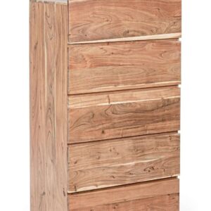 Cassettiera Aron con 5 Cassetti in Legno di Acacia