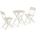 Set 3 Pezzi Bistrot Austin Gypsum 2 Sedie e 1 Tavolo