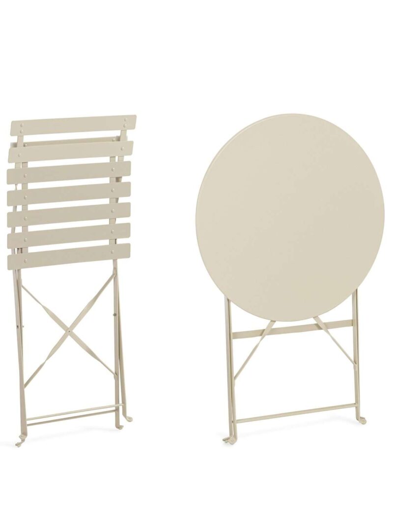 Set 3 Pezzi Bistrot Austin Gypsum 2 Sedie E 1 Tavolo