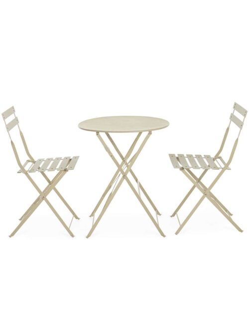 Set 3 Pezzi Bistrot Austin Gypsum 2 Sedie e 1 Tavolo