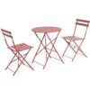 Set 3 Pezzi Bistrot Austin Terracotta 2 Sedie E 1 Tavolo