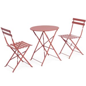 Set 3 Pezzi Bistrot Austin Terracotta 2 Sedie e 1 Tavolo