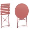 Set 3 Pezzi Bistrot Austin Terracotta 2 Sedie E 1 Tavolo