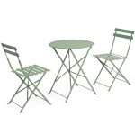 Set 3 Pezzi Bistrot Austin Leaf 2 Sedie e 1 Tavolo