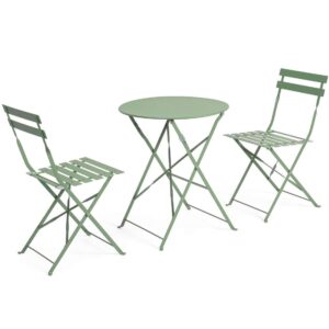 Set 3 Pezzi Bistrot Austin Leaf 2 Sedie e 1 Tavolo