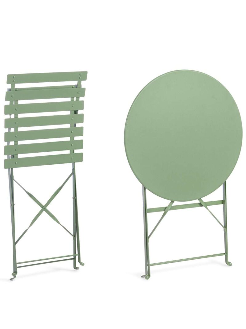 Set 3 Pezzi Bistrot Austin Leaf 2 Sedie E 1 Tavolo