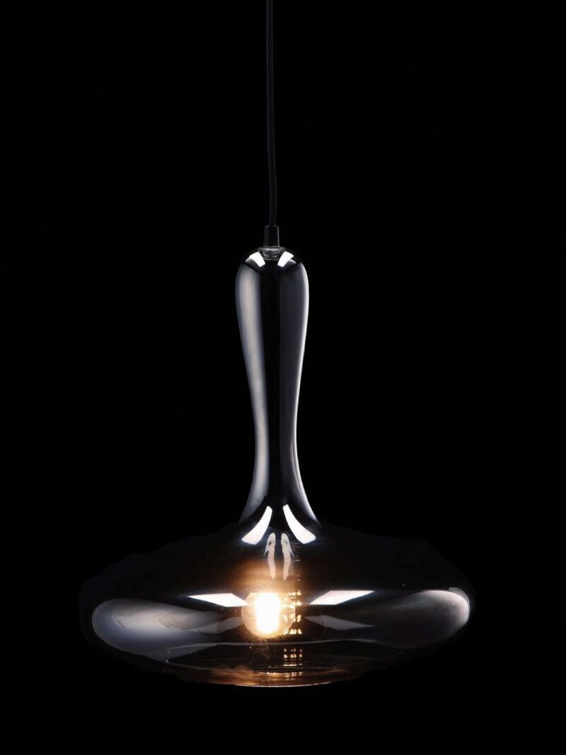 Lampada Da Soffitto Parker Vetro Fumé 33 Cm X 40 Cm