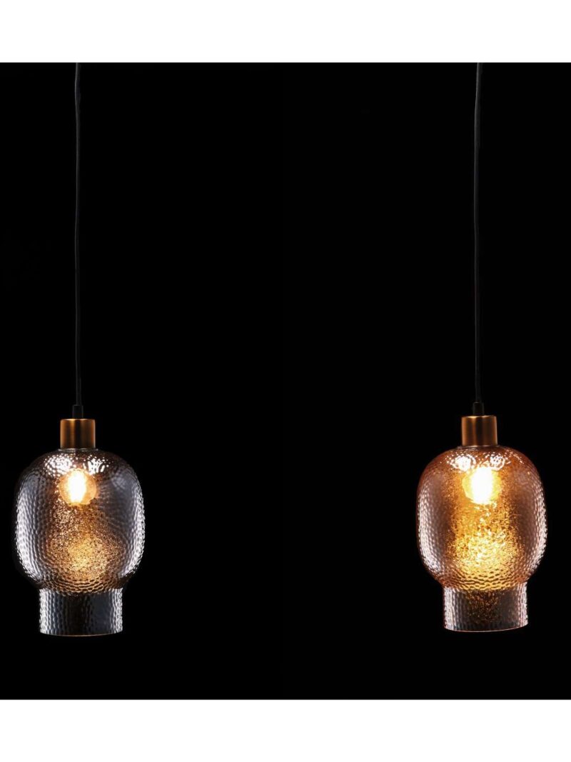 Lampada Da Soffitto Tasya Vetro Fumé 16 X 22 Cm