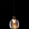 Lampada Da Soffitto Tasya Vetro Fumé 16 X 22 Cm
