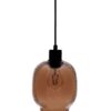 Lampada Da Soffitto Tasya Vetro Fumé 16 X 22 Cm