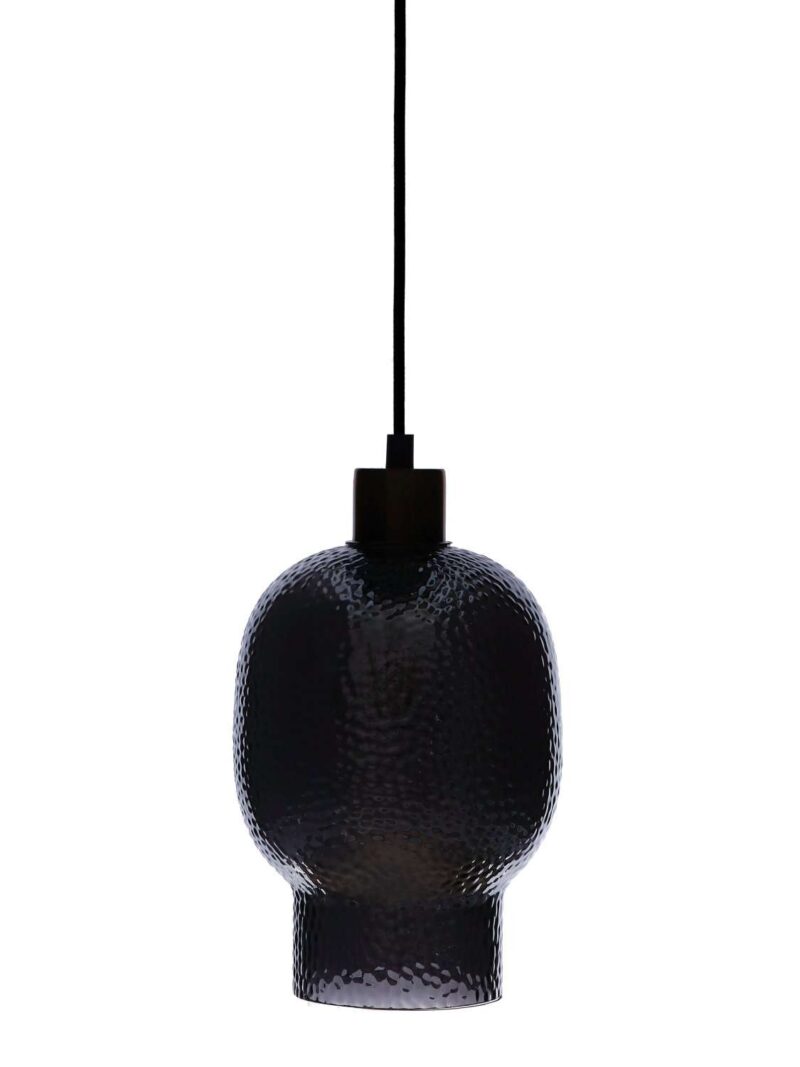 Lampada Da Soffitto Tasya Vetro Fumé 16 X 22 Cm