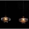 Lampada Da Soffitto Tasya Vetro Fumé 26 X 15 Cm