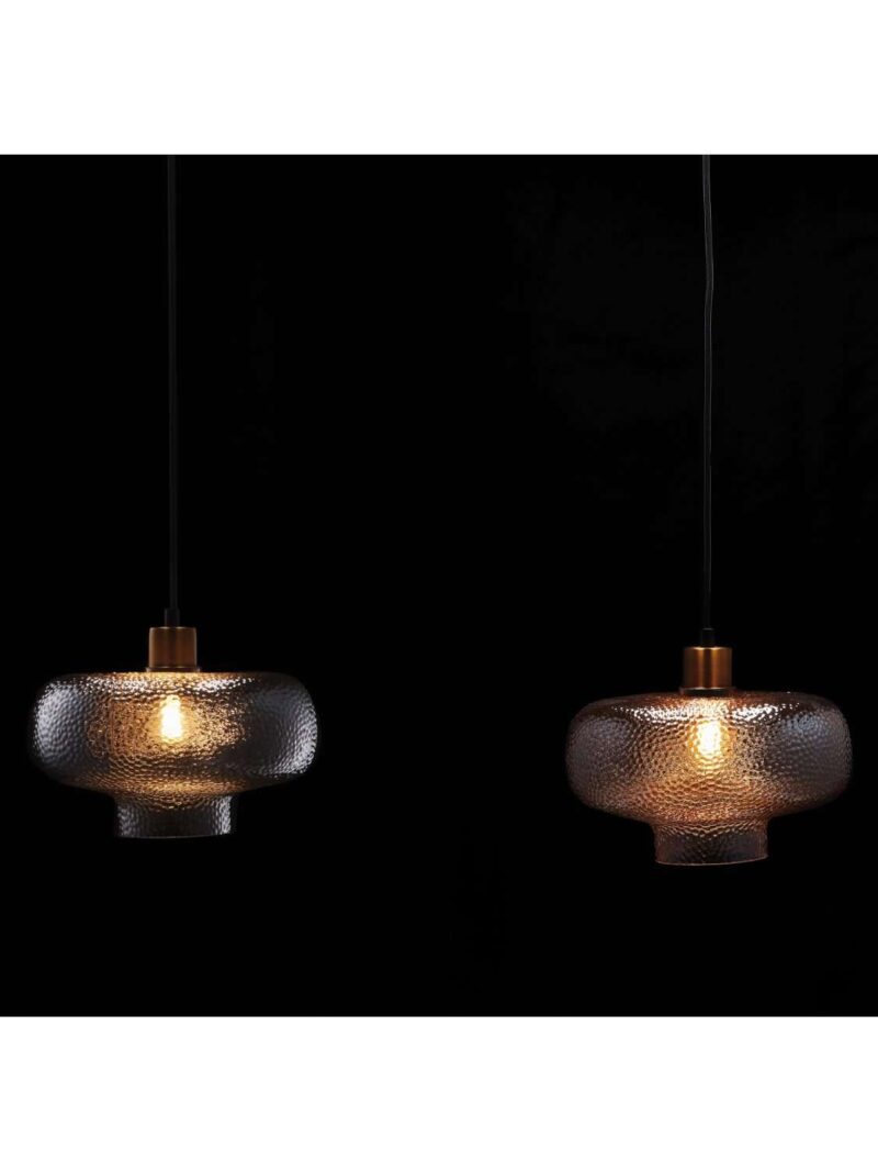 Lampada Da Soffitto Tasya Vetro Fumé 26 X 15 Cm
