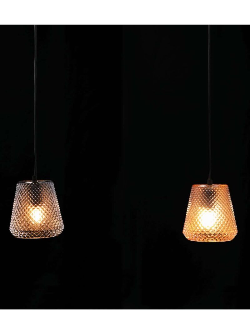 Lampada Da Soffitto Edan Vetro Fumé 14X16