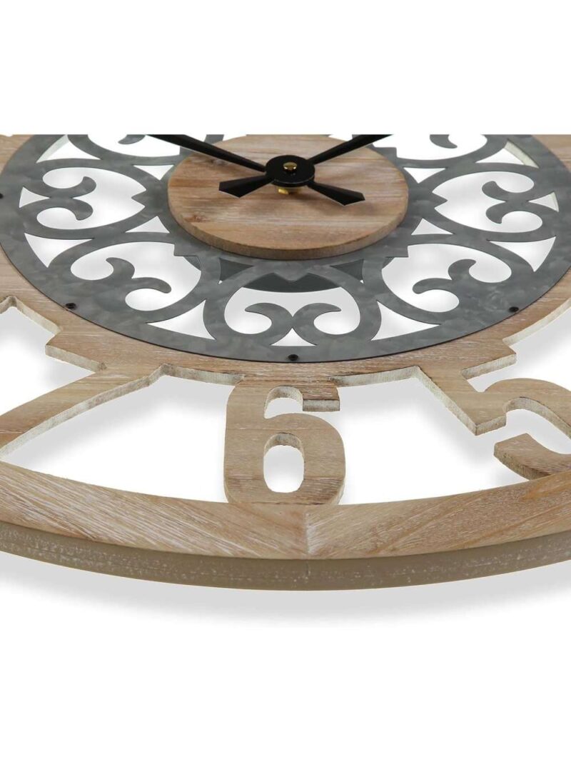 Orologio Da Parete Decorativo Linton In Legno Marrone