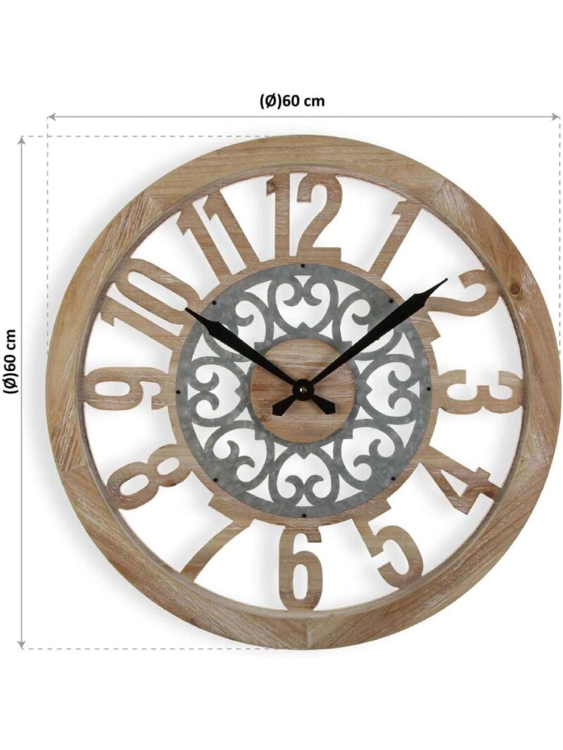 Orologio Da Parete Decorativo Linton In Legno Marrone