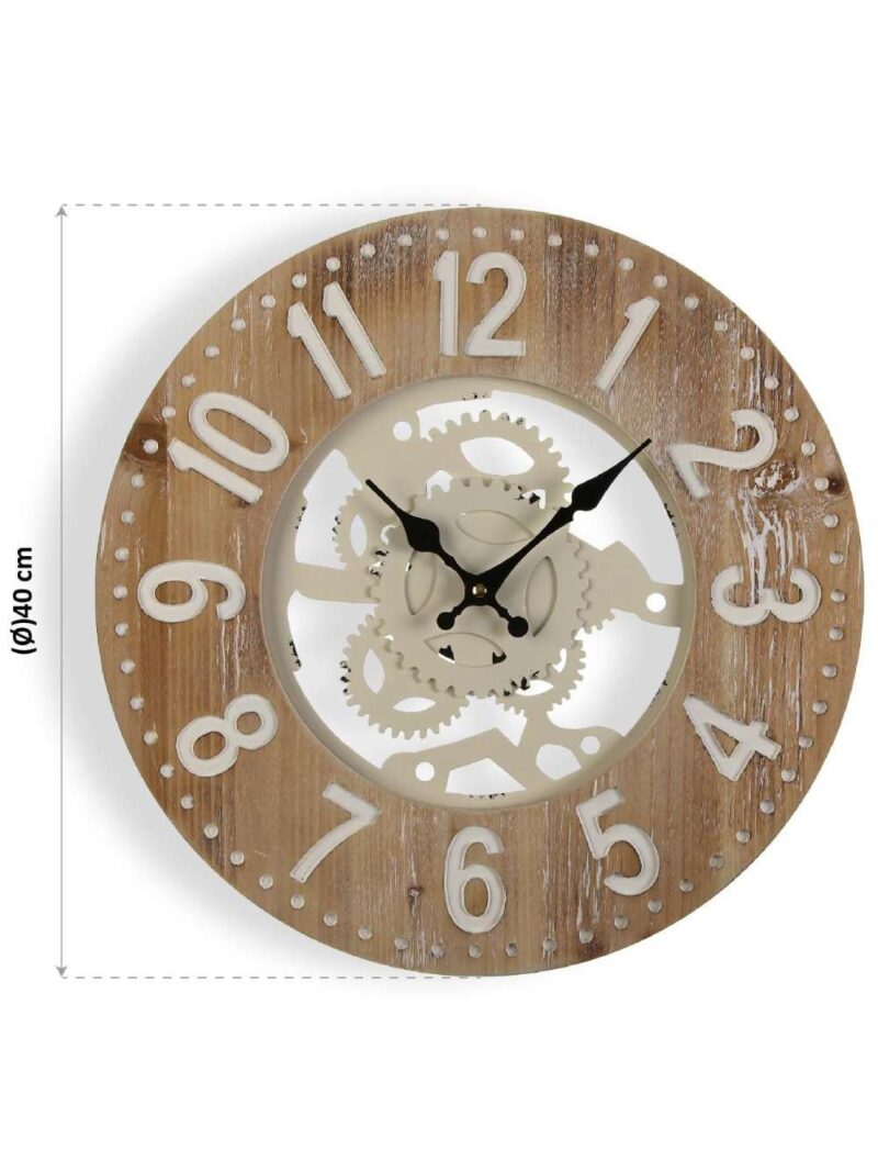 Orologio Da Parete In Metallo E Legno 40 Cm