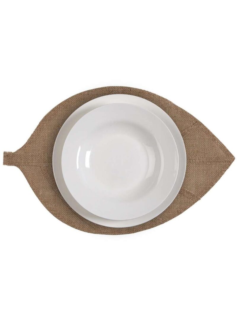 Sottopiatto Foglia Beige In Juta
