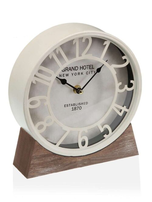 Orologio da Tavolo con Base in Legno