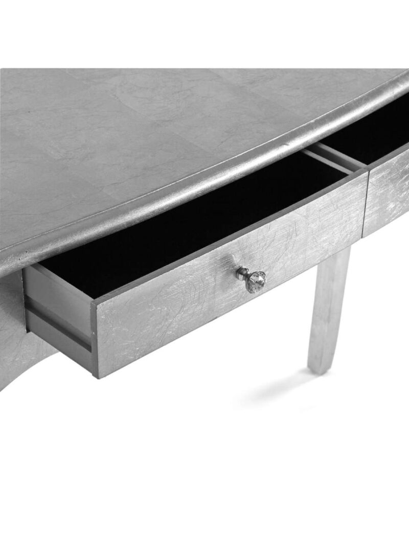 Consolle Cagliari Grande Con 2 Cassetti Argentata 100 Cm