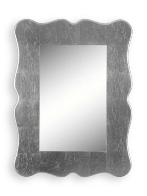 Specchio da Parete SION in Legno con Foglia d'Argento
