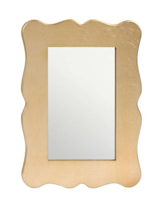 Specchio da Parete SION in Legno con Foglia d'Oro