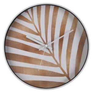 Orologio a Muro con Foglia Dorata Stampata