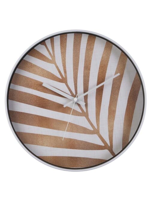 Orologio a Muro con Foglia Dorata Stampata