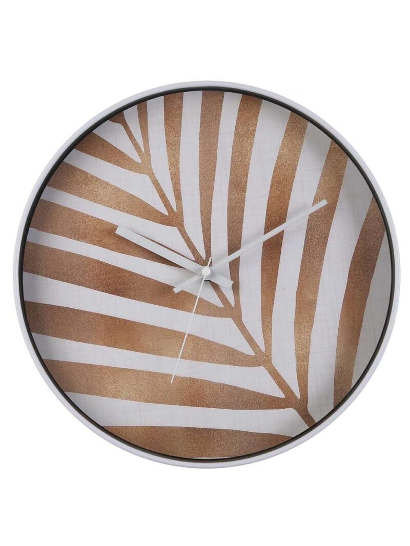 Orologio A Muro Con Foglia Dorata Stampata