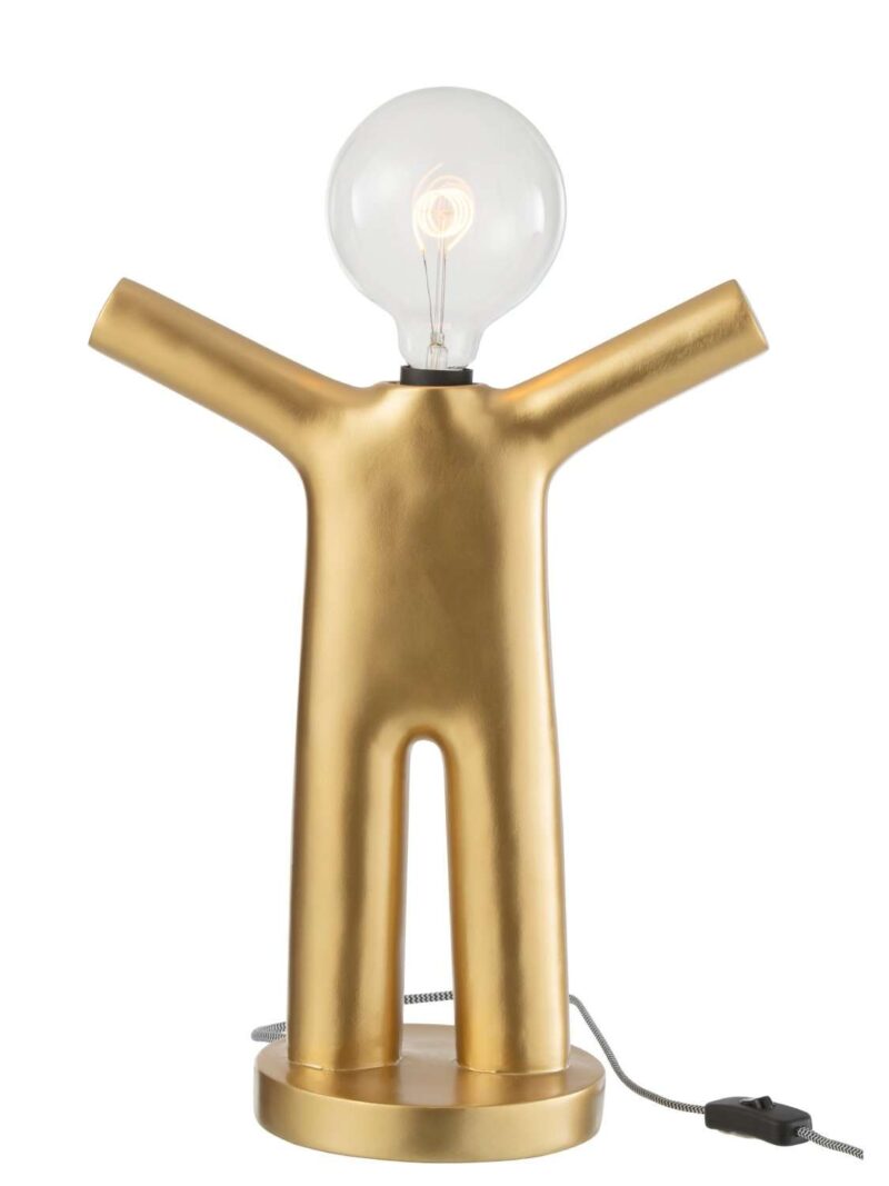 Lampada Maurice In Resina Oro H 45 Cm