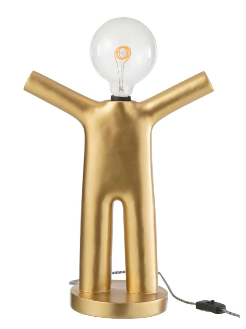 Lampada Maurice In Resina Oro H 45 Cm